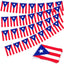 Bandera Puerto Rico 32.8ft con 30 banderines rojos blancos azules