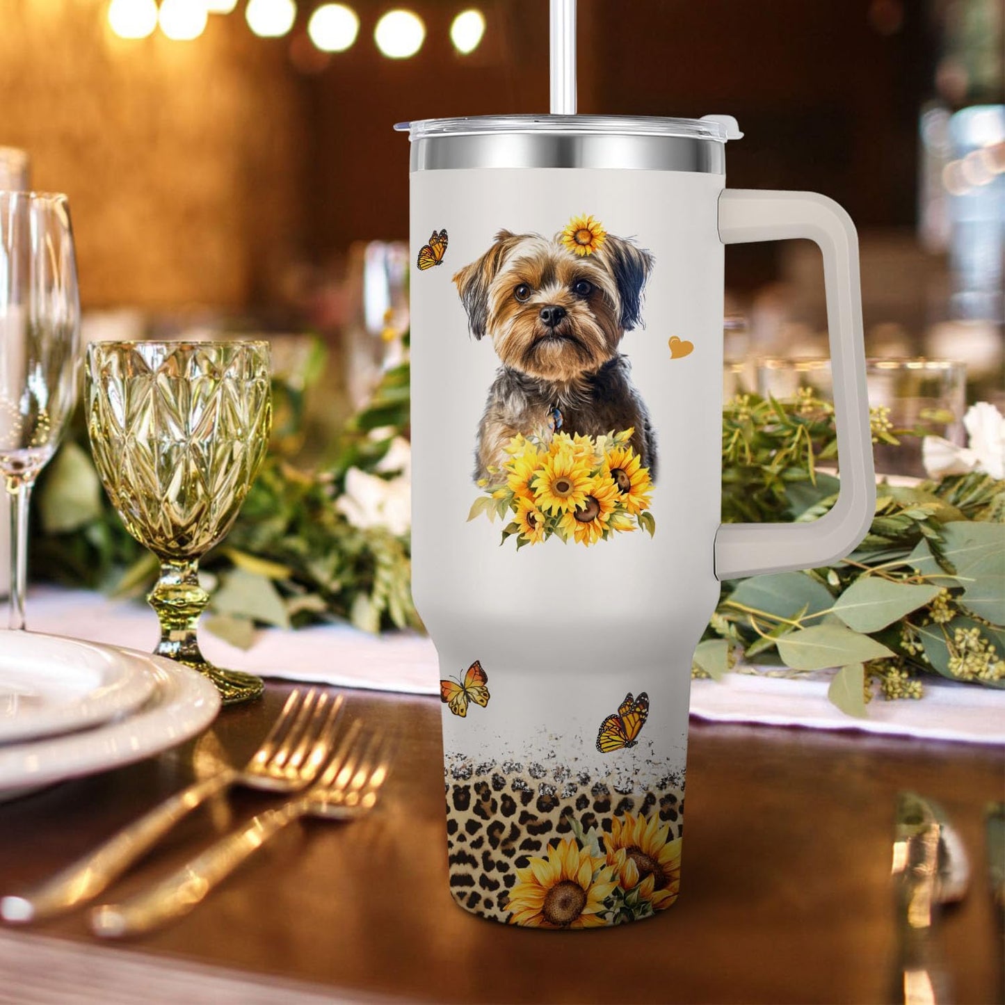 Vaso térmico acero inox 40oz para amantes de perros