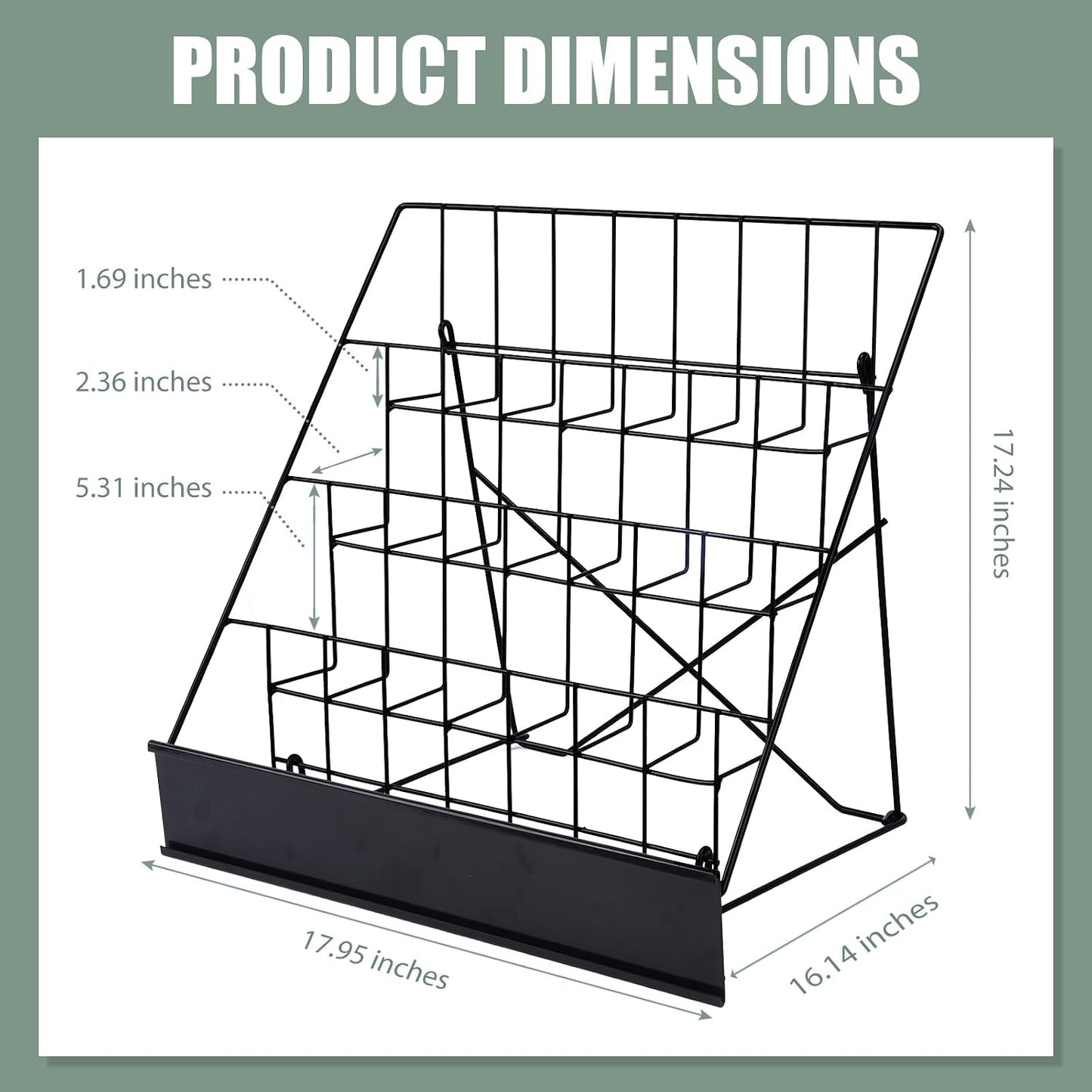 Estante 4 niveles para biblioteca 16x17.95x17.24"