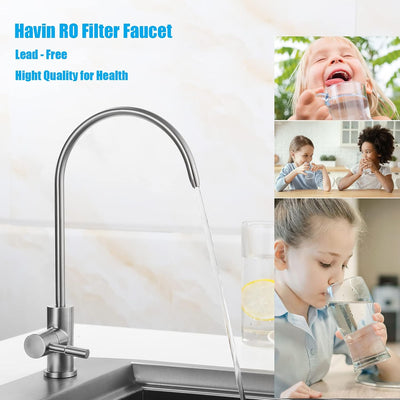 Llave acero inox con filtro purificador agua