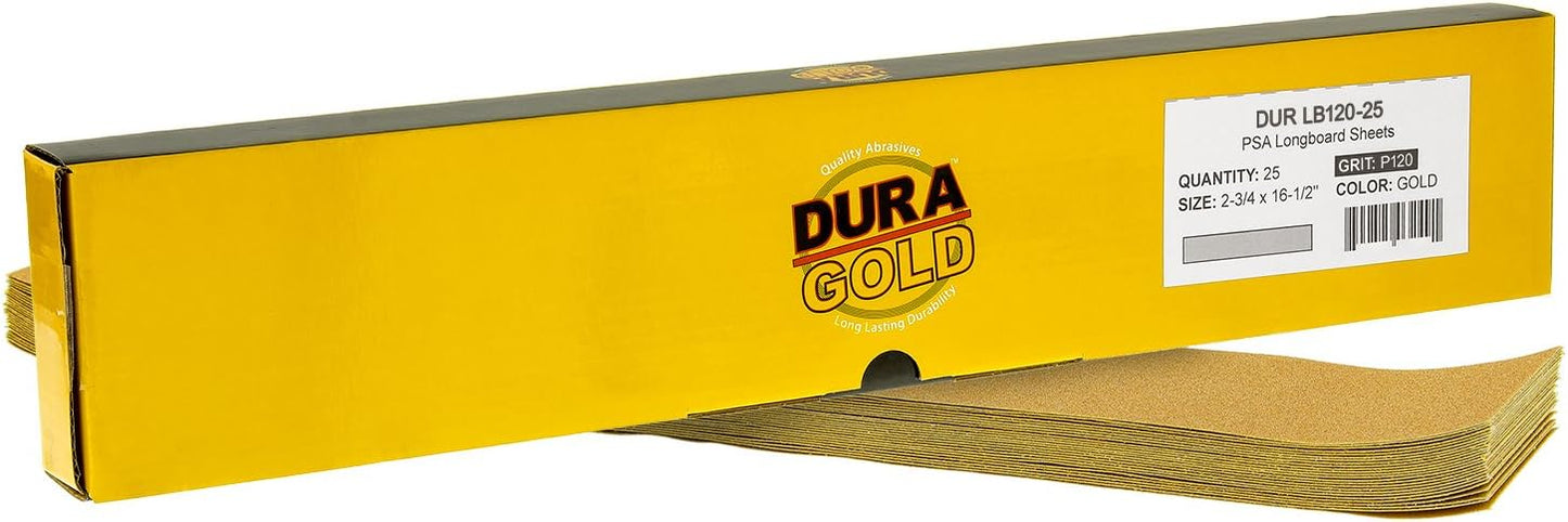 Papel lija autoadhesivo grano 120 2-3/4x16-1/2 pulg caja 20