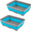 Set 2 Cubetas Plegables 10L Azul Multiuso