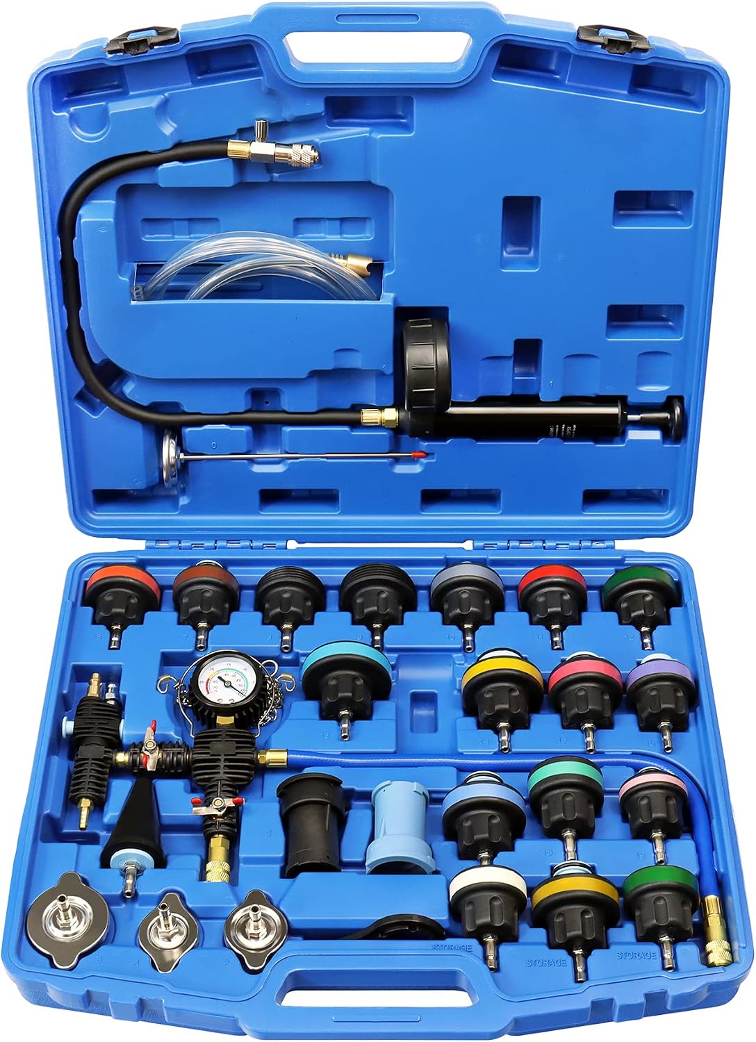 Kit comprobador presión refrigerante automotriz