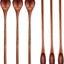 Cucharas de madera para café y té con mango largo 6 pzas