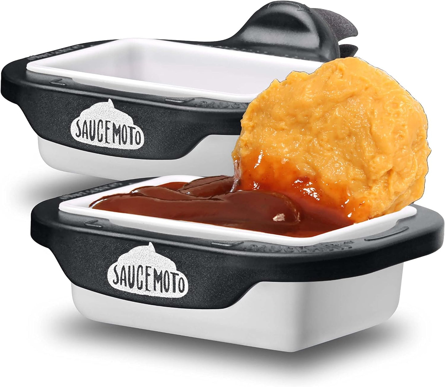 Recipiente salsa con clip soporte auto 2 pack negro