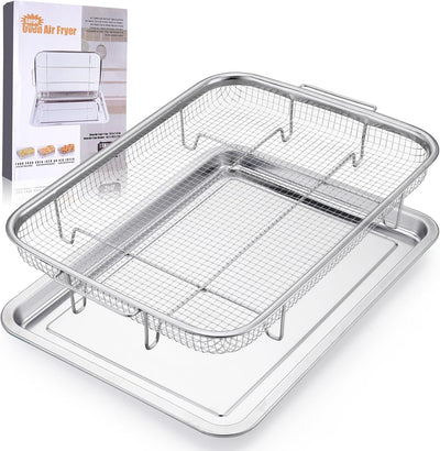 Cesta freidora aire acero inox 15.5x11.6pulg para horno