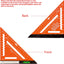 Escuadra viga 7pulg nivel regla triangular aluminio carpintería