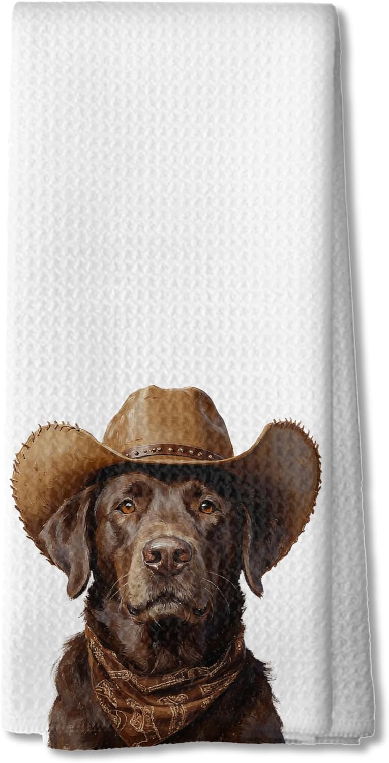 Toallas de cocina divertidas con imagen de Labrador Retriever