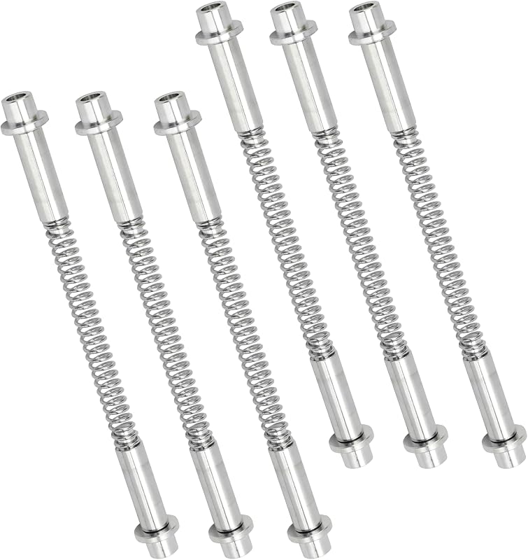 Pack 6 Pines Bisagra Puerta Aluminio 12 Tapas Bujes 6 Resortes