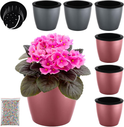 Macetas riego automático 6.7" para violeta africana orquídea