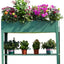 Cama jardín elevada de metal verde con patas 40x11x31pulg