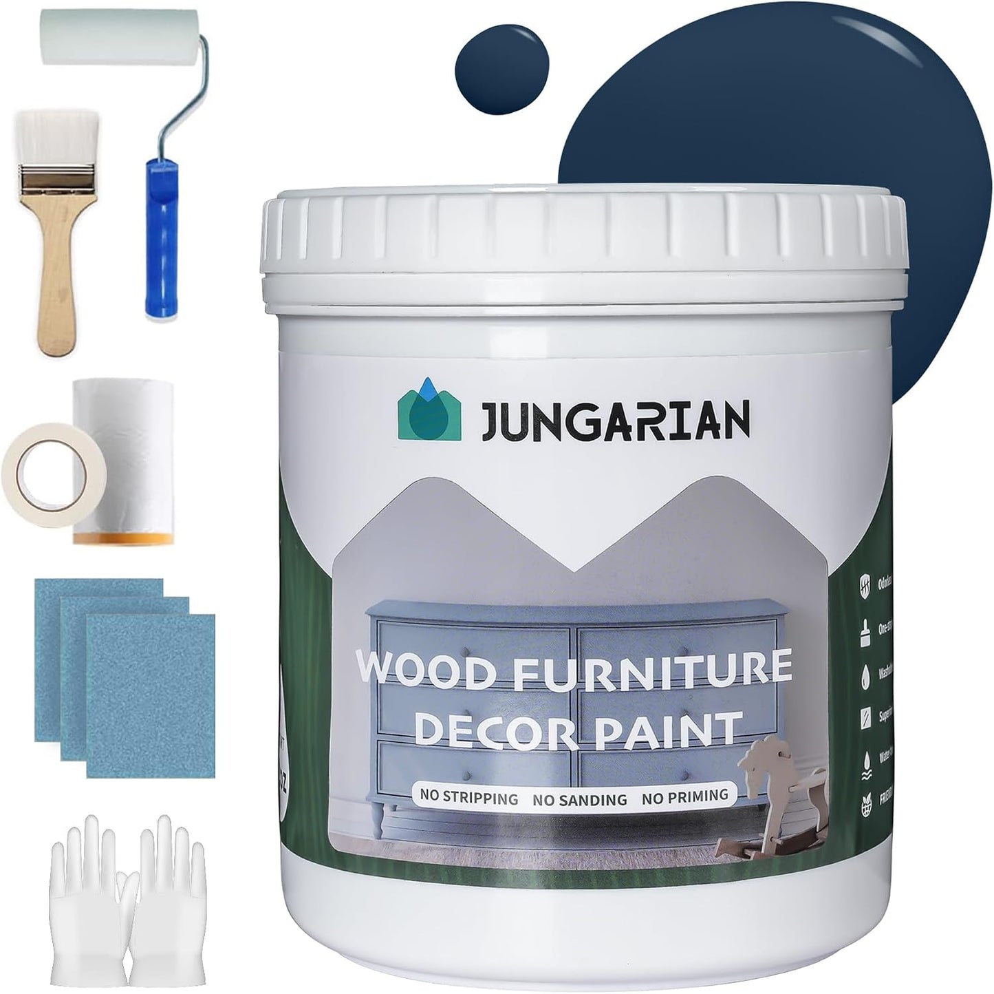 Kit pintura muebles 16oz acabado mate interior exterior