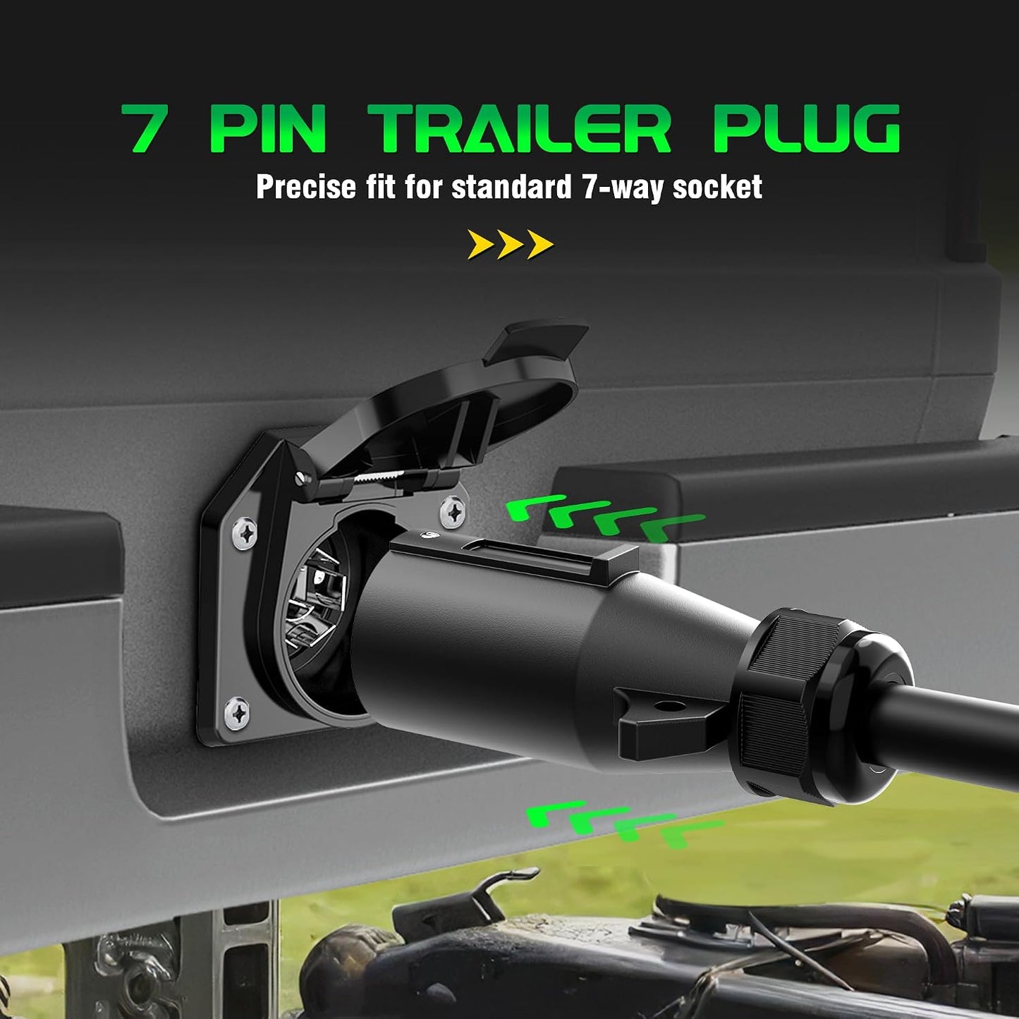 Enchufe remolque 7 pines impermeable estilo RV redondo