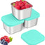 Recipientes acero inox bocadillos niños 7.2oz reutilizables