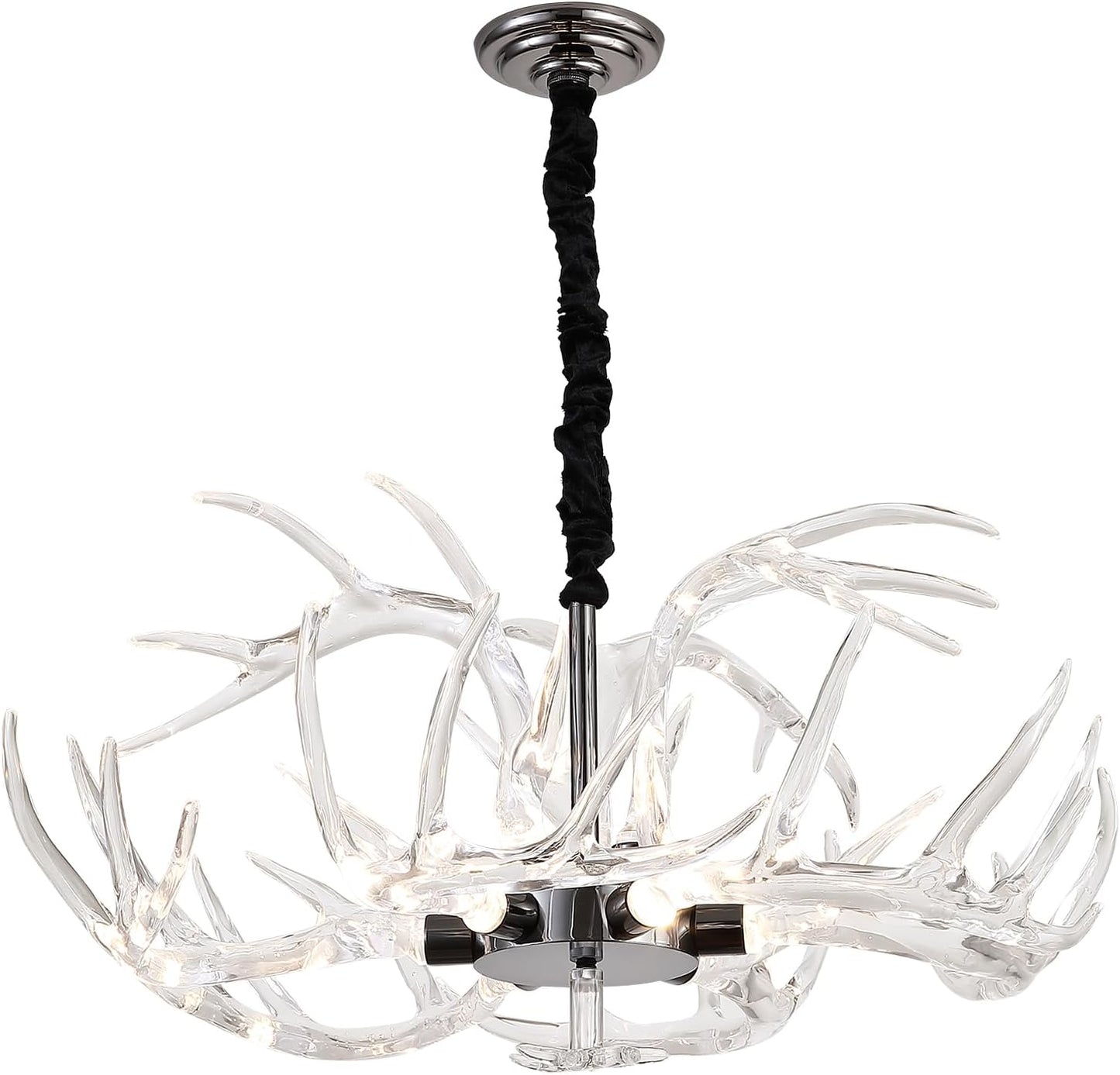 Candelabro techo cornamenta acrílica luz colgante 9 luces