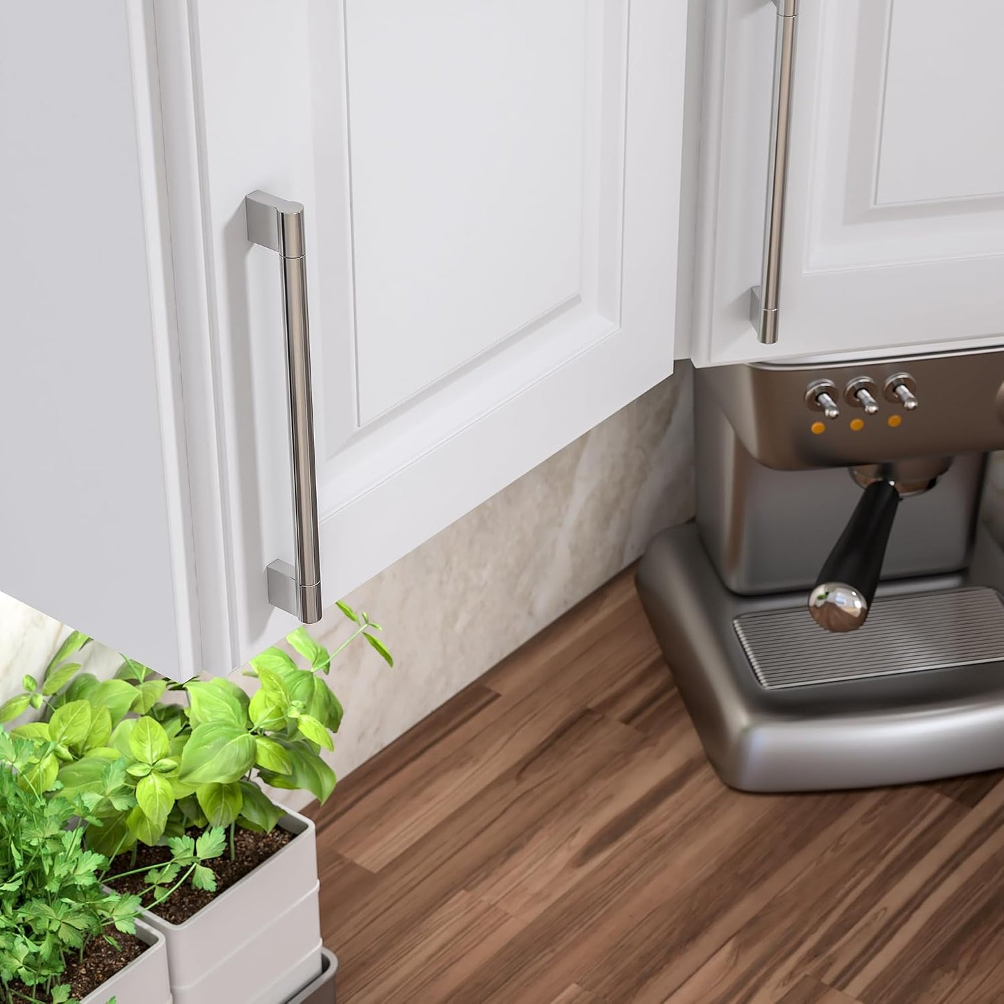 Manija gabinete níquel cepillado 8.819in tirador cajón cocina baño
