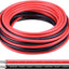 Cable eléctrico cobre estañado 6 AWG 30pies negro y rojo