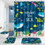Set 4 cortinas ducha baño niños forma U con ganchos