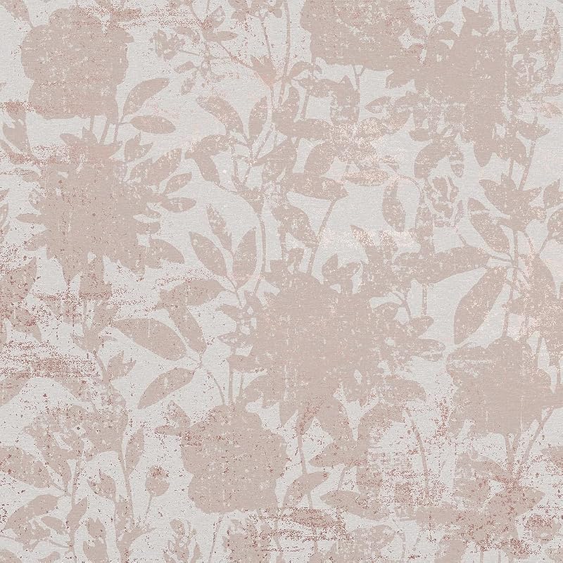 Papel tapiz floral jardín rosa 20.5x16.5ft