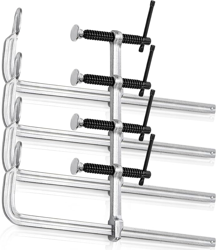 4 Abrazaderas F de 12" Acero Forjado 450lb