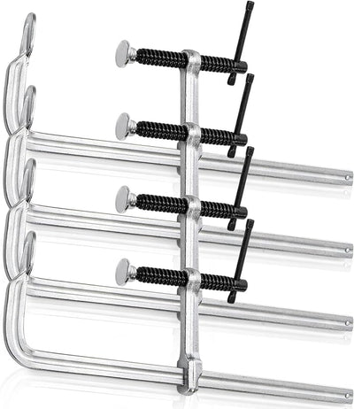 4 Abrazaderas F de 12" Acero Forjado 450lb