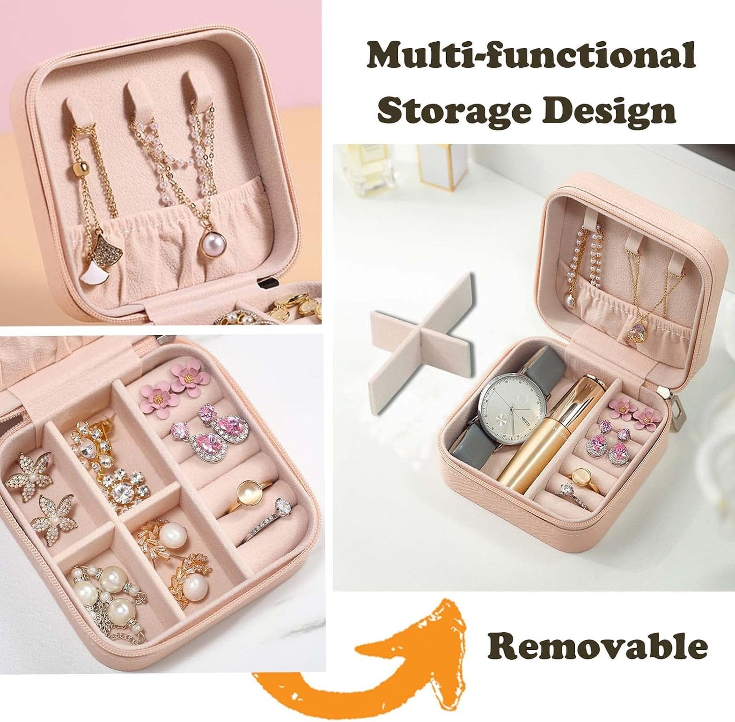 Estuche joyas viaje caja regalo 6 cajas mini cuero PU aretes