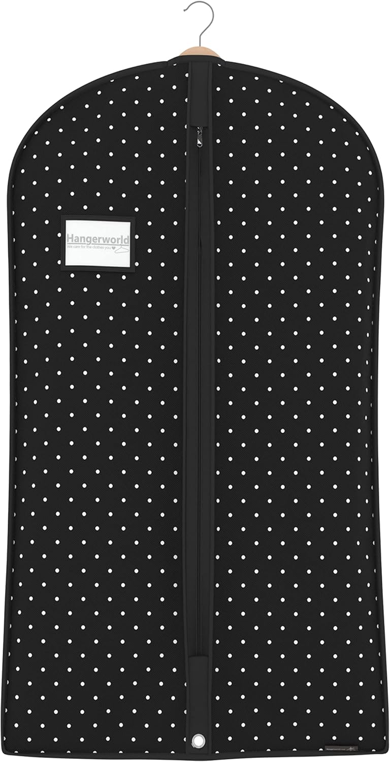 Bolsa ropa 40" trajes vestidos transpirable lunares negros