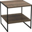 Mesa auxiliar cuadrada madera fresno con estante