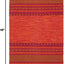 Alfombra decorativa algodón 2'6"x4' naranja y rojo tejido