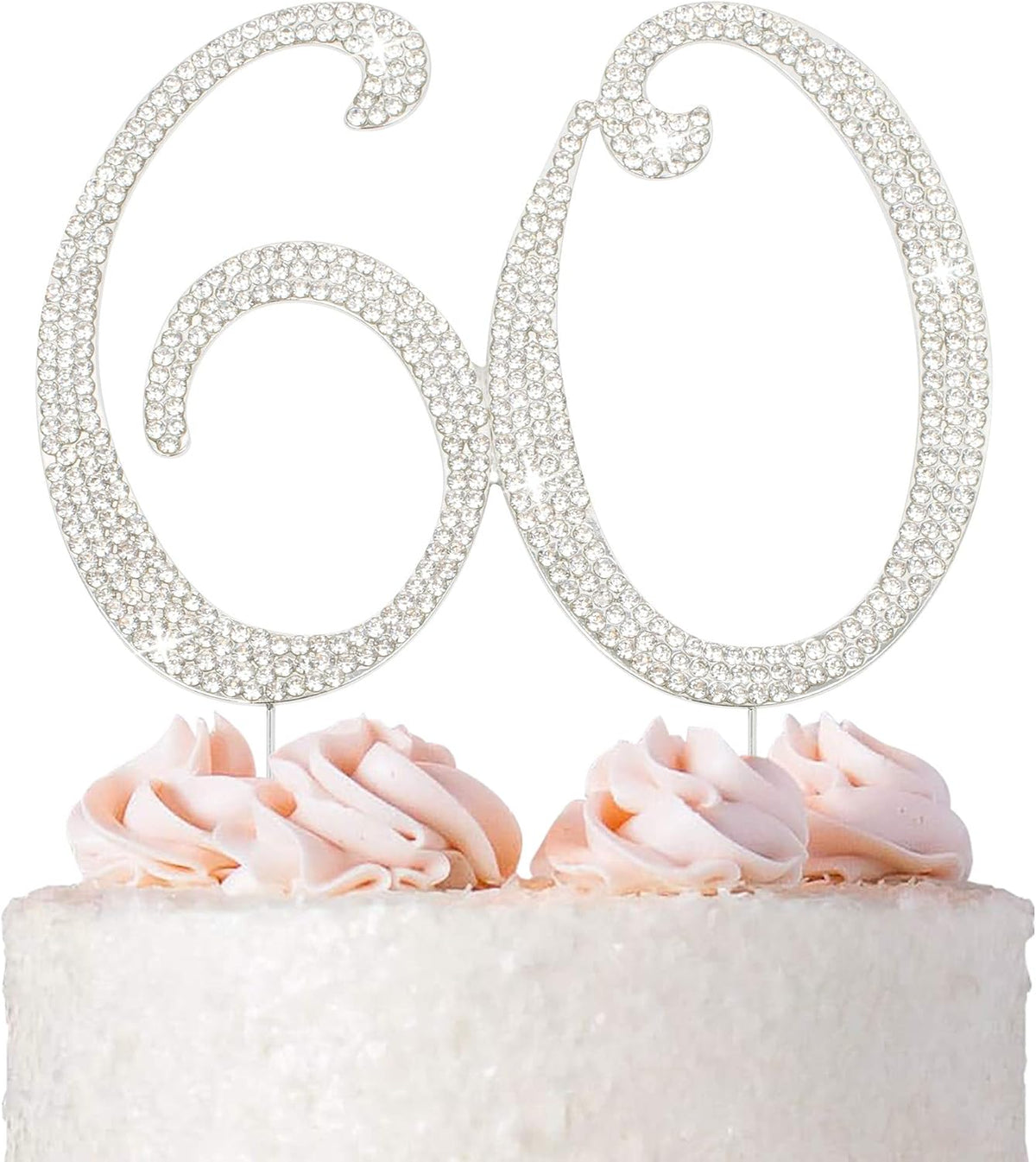 Decoración pastel número 30 con strass premium