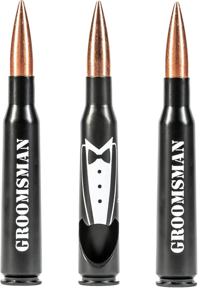 Juego 3 abrebotellas grabado GROOMSMAN regalo padrino boda