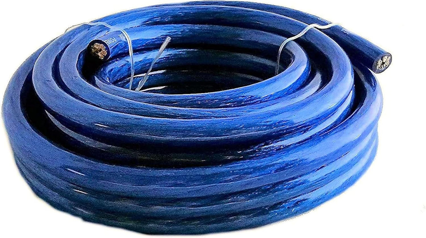 Cable tierra CCA 4mm2 5pulg azul para batería automóvil