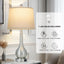 Lámpara mesa plateada 26pulg control táctil USB