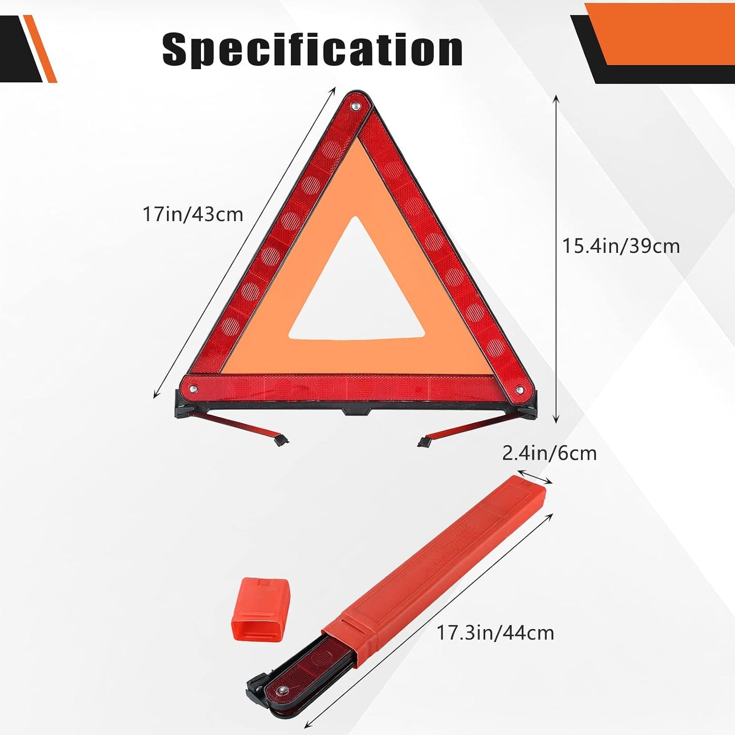 Kit 3 triángulos seguridad reflectantes para vehículos