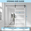Puerta corrediza granero 5 paneles 42x84pulg vidrio
