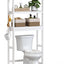 Organiz. baño sobre inodoro 3 niveles 10x25x67" blanco