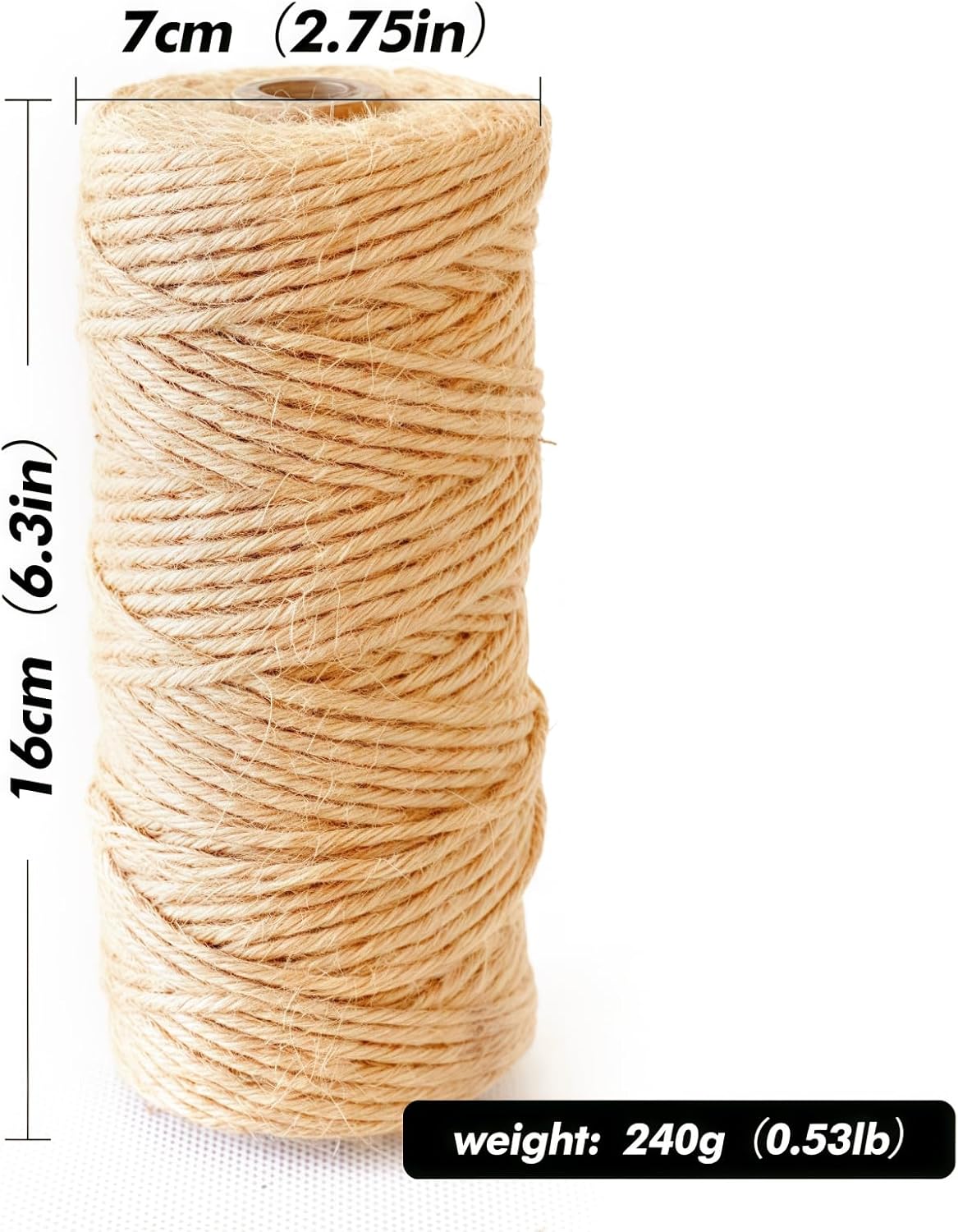 Cuerda yute 0.118pulg 328ft para ganchillo decoración