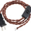 Cable lámpara 11.8ft tela trenzada con interruptor marrón