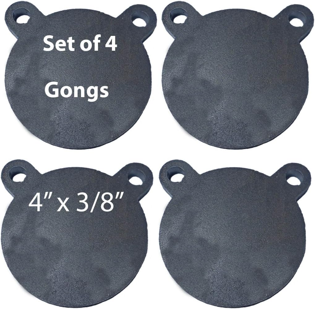 Set 4 objetivos tiro acero 4x3/8 Gong corte láser