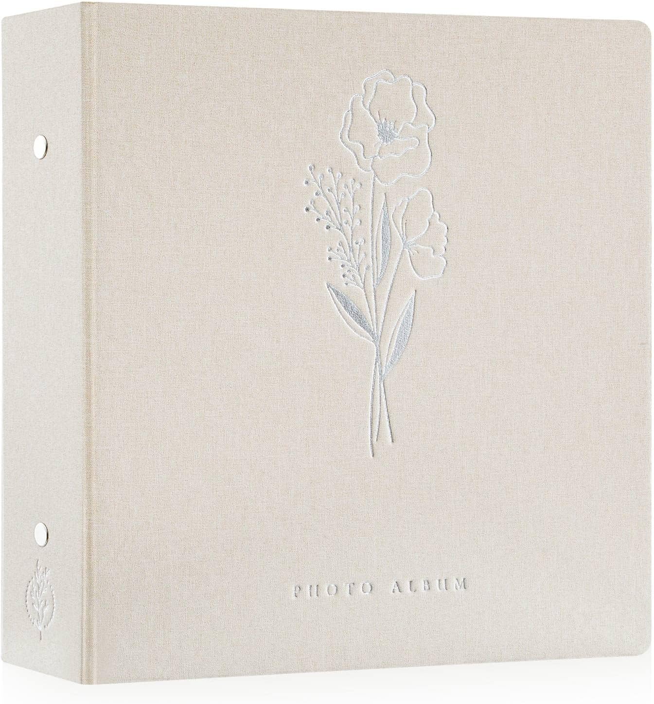 Álbum fotos 4x6pulg 600 bolsillos lino beige