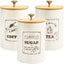 Set Recipientes Metal Cocina 25oz Estilo Granja con Tapas