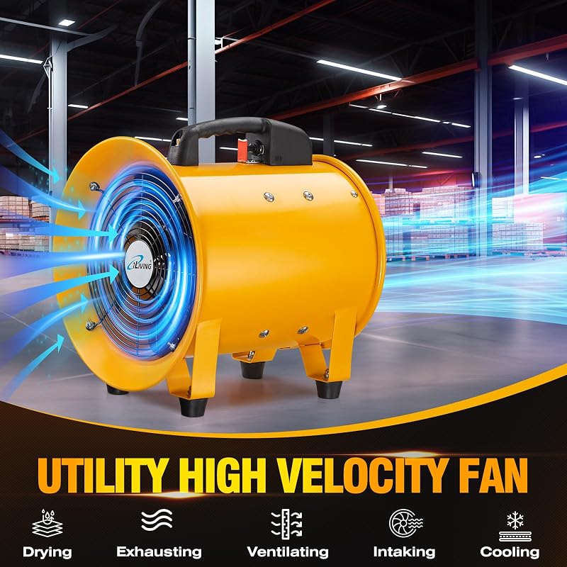 Soplador extractor portátil 10pulg ventilador