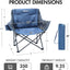 Silla camping plegable 350lb ergonómica para adultos