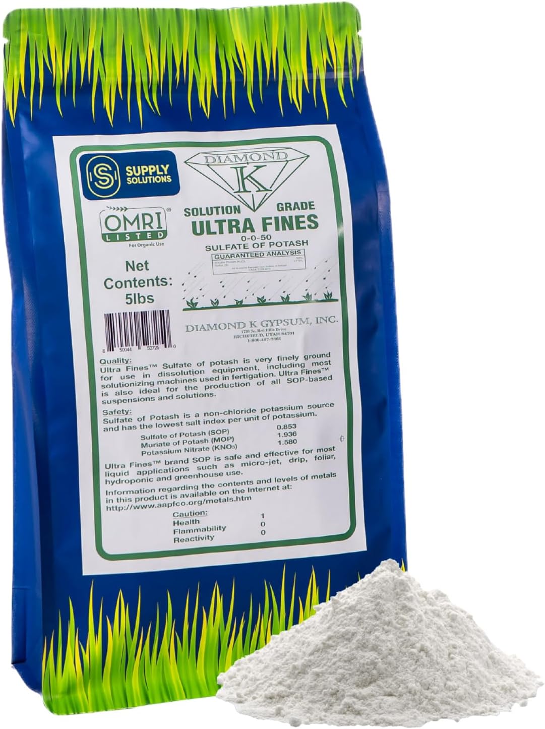 Fertilizante potasa 0-0-50 para fertirrigación hidroponía