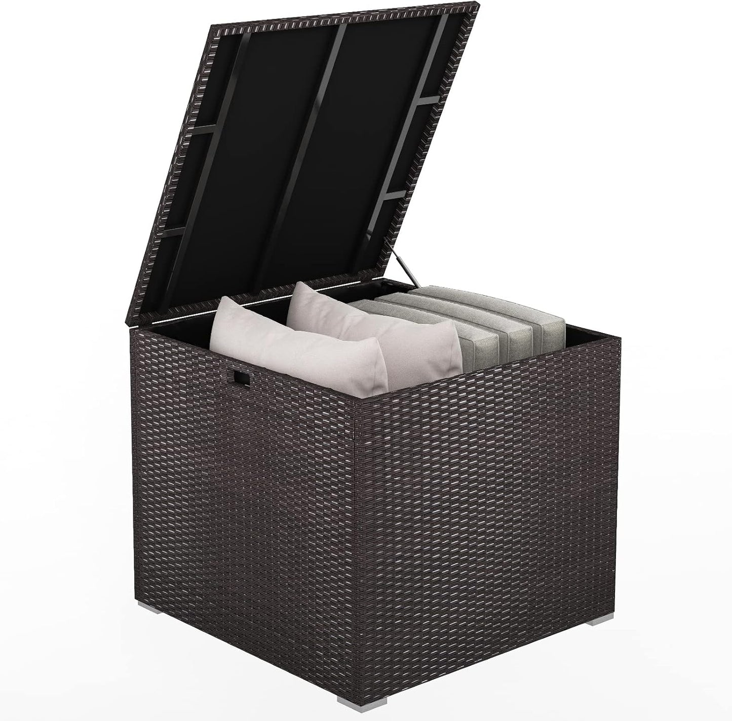 Caja mimbre al aire libre 72gal con forro cremallera