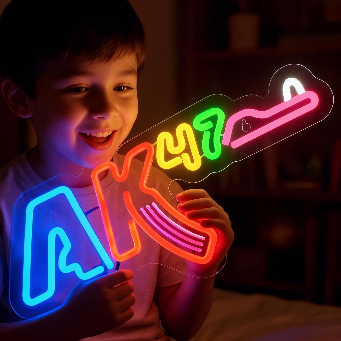 Letrero neón LED USB para decorar habitación niños