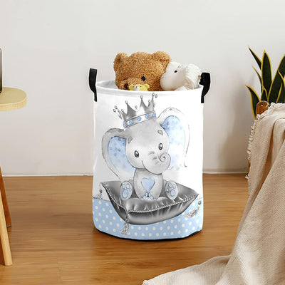 Cesta lavandería elefante personalizada plegable con asa