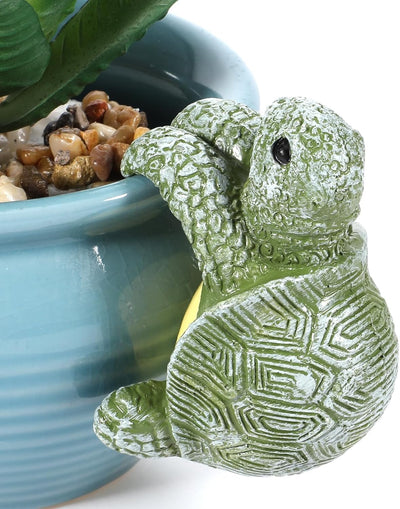 Figura tortuga colgador macetas decoración hogar jardín