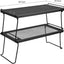 Organiz. apilable 2 estantes metal para despensa cocina baño