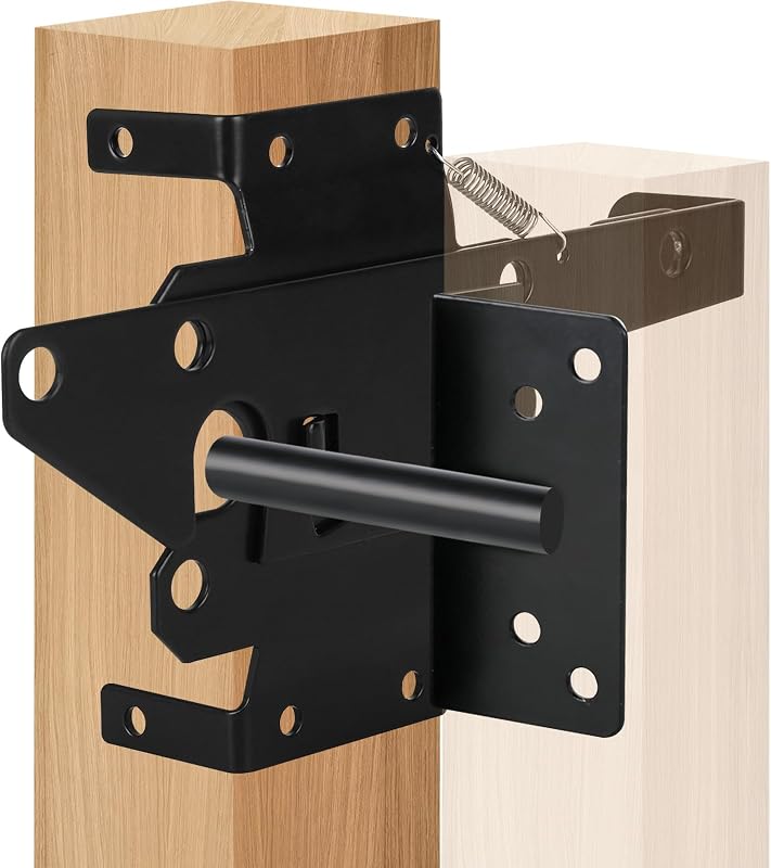 Pestillo puerta autobloqueante para valla madera/PVC
